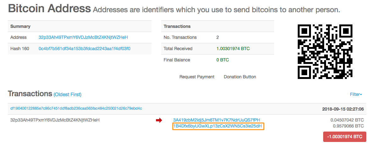 look up a bitcoin address